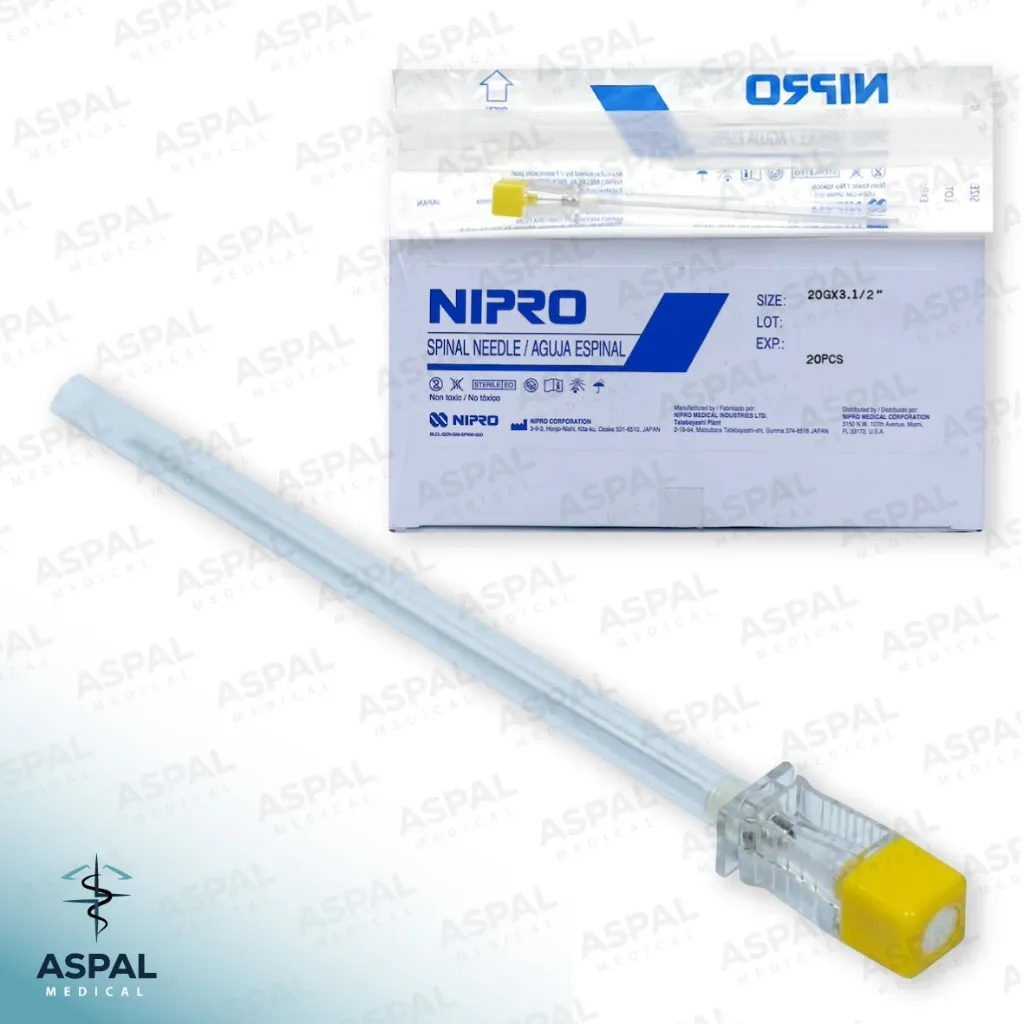 [AE-2090-1M] Aguja espinal (20G x 3 1/2", Quincke)