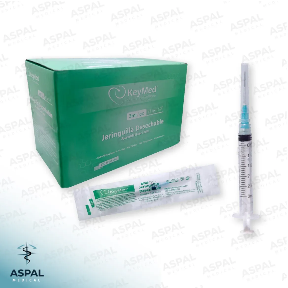 Caja jeringa luer lock 3ml