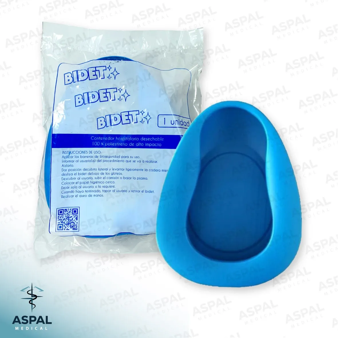 Bidet plástico azul