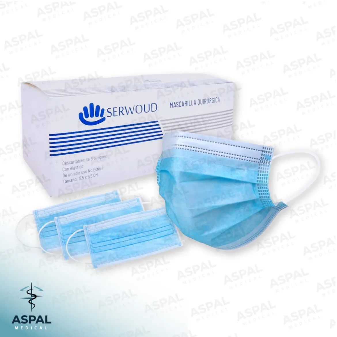 Caja mascarilla quirúrgica 3 capas descartable