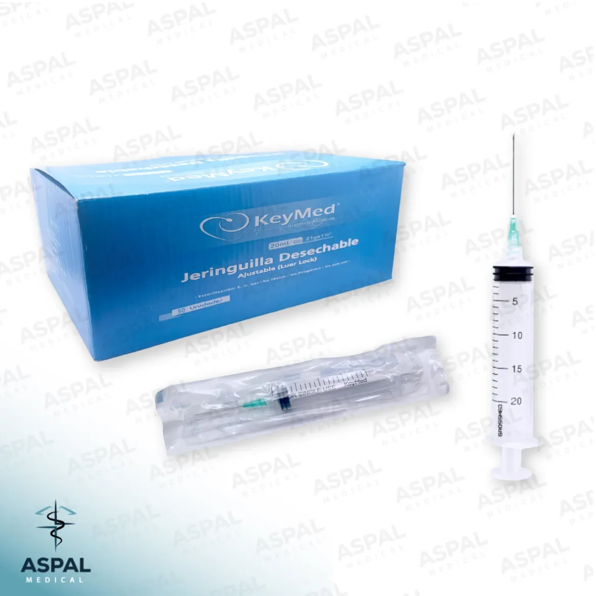 Caja jeringa luer lock 20ml