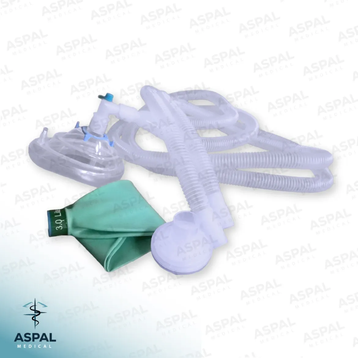 Circuito de anestesia corrugado completo